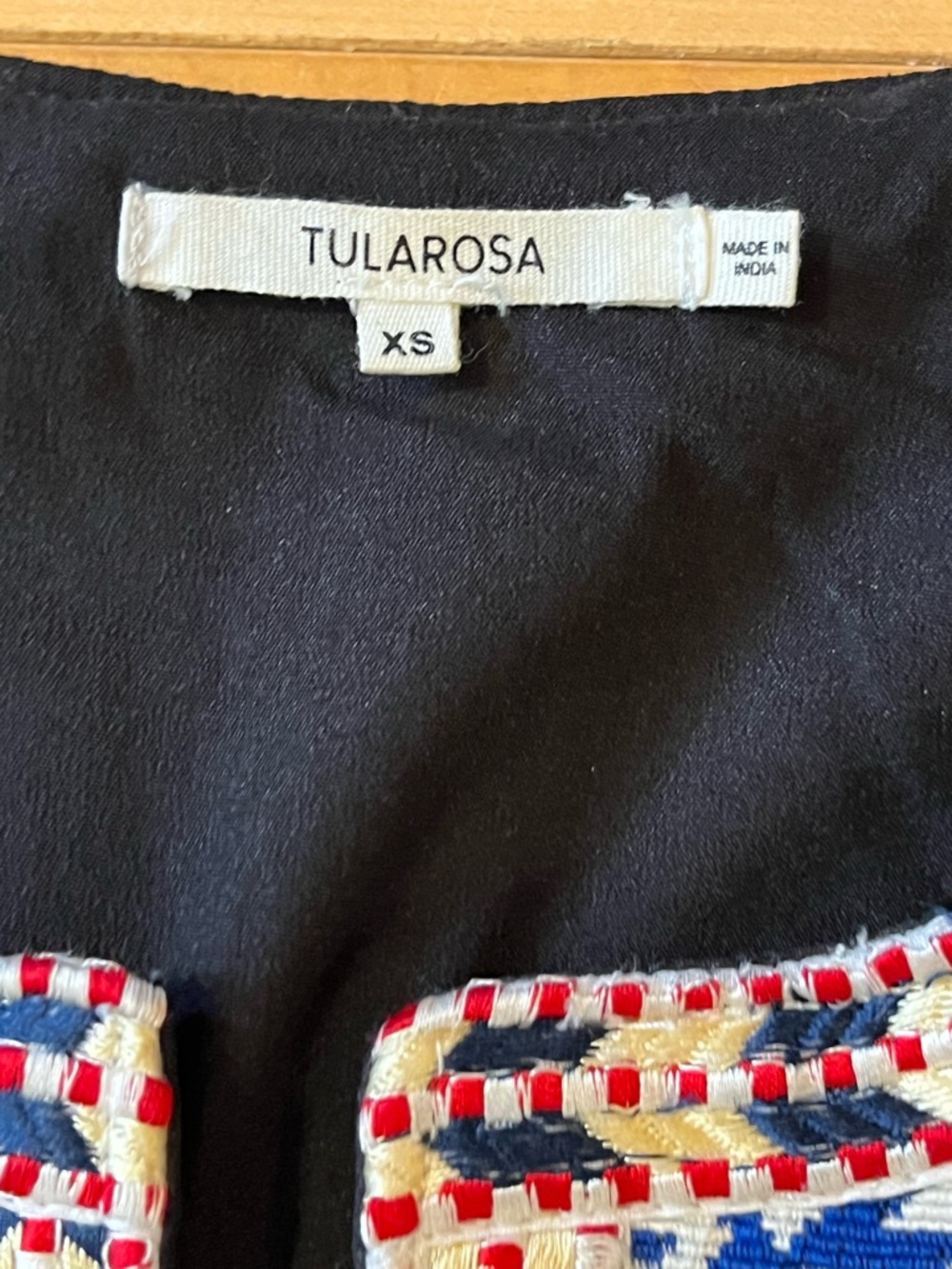 Tularosa Santa Fe Fringe Navy and Cream Geometric Jacket in Diamondback size XS - Picture 5 of 9